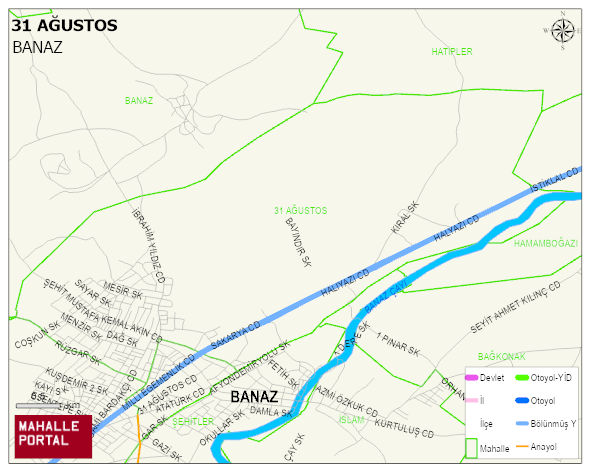 31 AĞUSTOS Mahallesi Haritası | Güncel Mahalle ve Köy Haritası