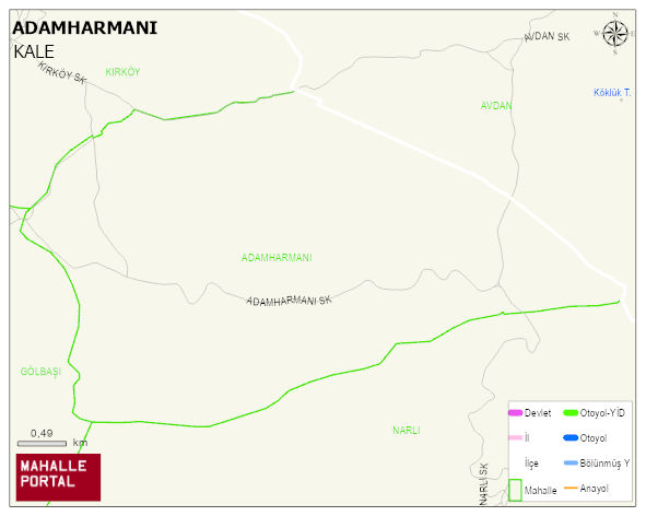 ADAMHARMANI Mahallesi Haritası | Mahalle Sokak Haritası