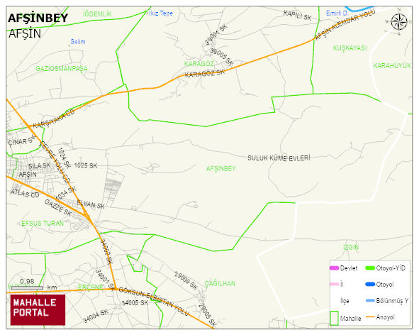 AFŞİNBEY Mahallesi Haritası | Mahalle Sokak Haritası