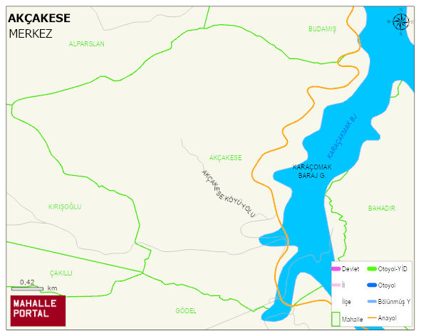 AKÇAKESE Köyü Haritası | Uydu Görüntüsü ve Harita Detayları