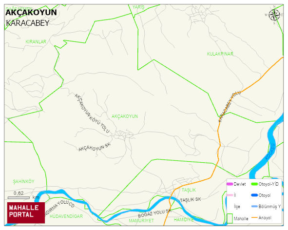 AKÇAKOYUN Mahallesi Haritası | Coğrafi Yapı ve Detaylı Haritası