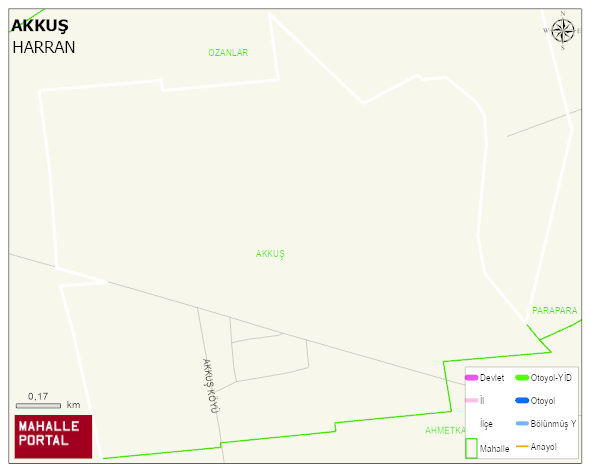 AKKUŞ Mahallesi Haritası | İnteraktif Köy ve Mahalle Sınırları