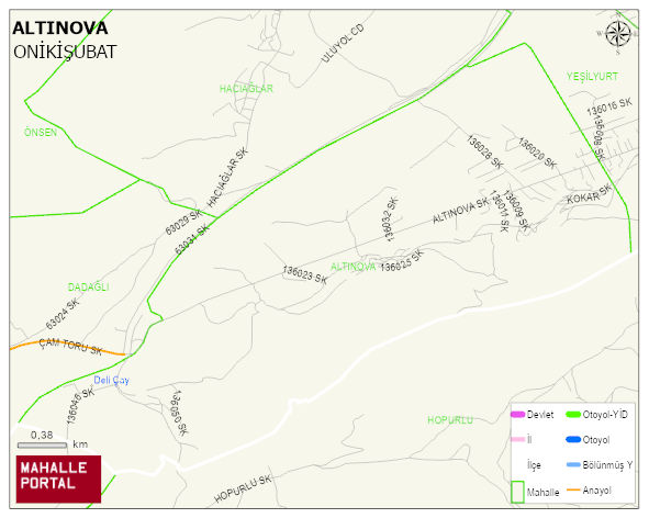 ALTINOVA Mahallesi Haritası | Mahalle Sokak Haritası