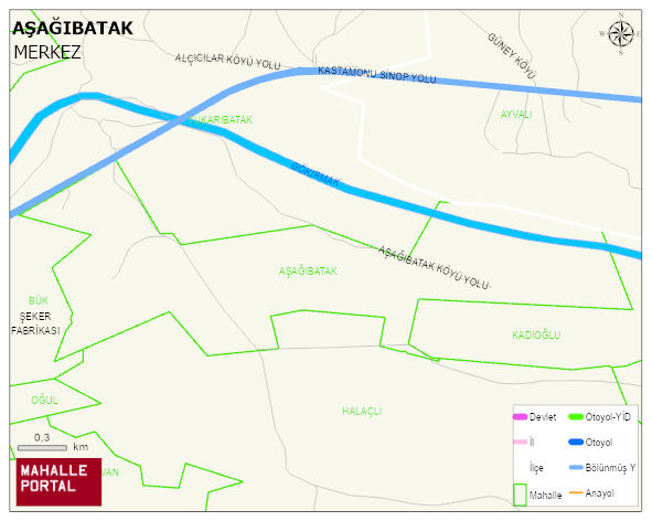 AŞAĞIBATAK Köyü Haritası | Uydu Görüntüsü ve Harita Detayları