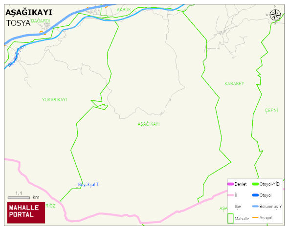 AŞAĞIKAYI Köyü Haritası | Uydu Görüntüsü ve Harita Detayları