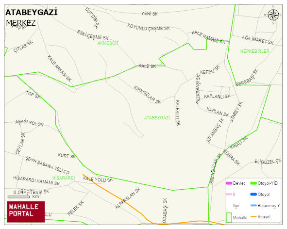 ATABEYGAZİ Mahallesi Haritası | Mahalle Sokak Haritası