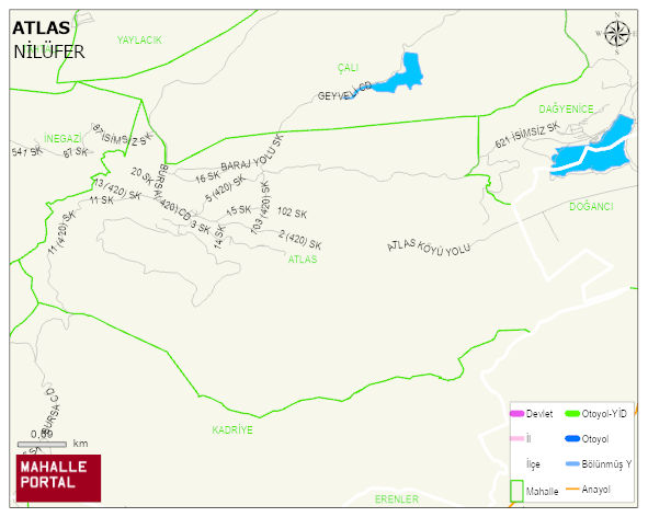 ATLAS Mahallesi Haritası | İnteraktif Köy ve Mahalle Sınırları