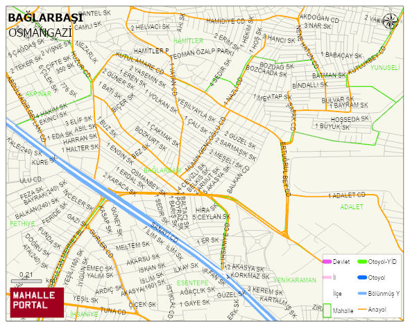 BAĞLARBAŞI Mahallesi Haritası | Mahalle Sokak Haritası