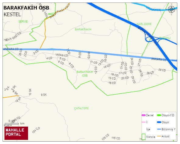 BARAKFAKİH OSB Mahallesi Haritası | Uydu Görüntüsü ve Harita Detayları