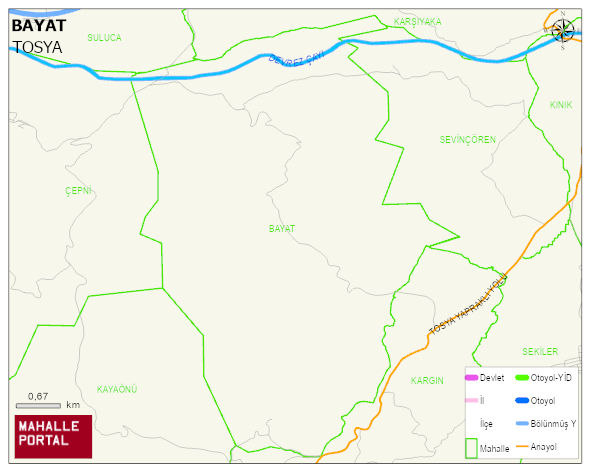 BAYAT Köyü Haritası | Mahalle ve Köy Sınırı