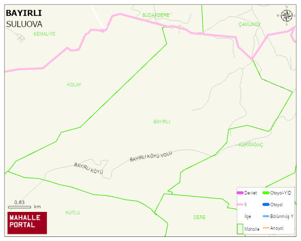 BAYIRLI Köyü Haritası | Mahalle Sokak Haritası