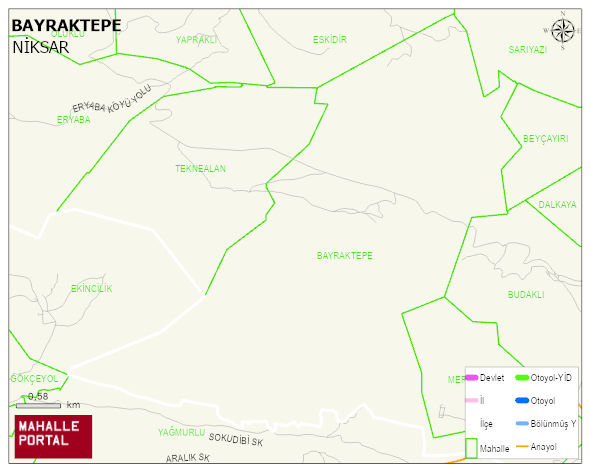 BAYRAKTEPE Köyü Haritası | İnteraktif Köy ve Mahalle Sınırları