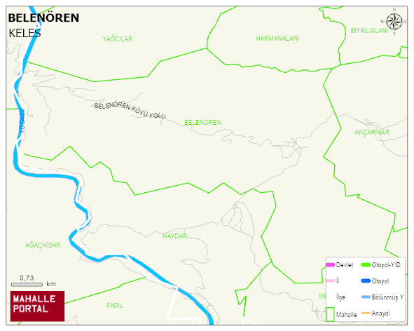 BELENÖREN Mahallesi Haritası | Mahalle ve Köy Sınırı