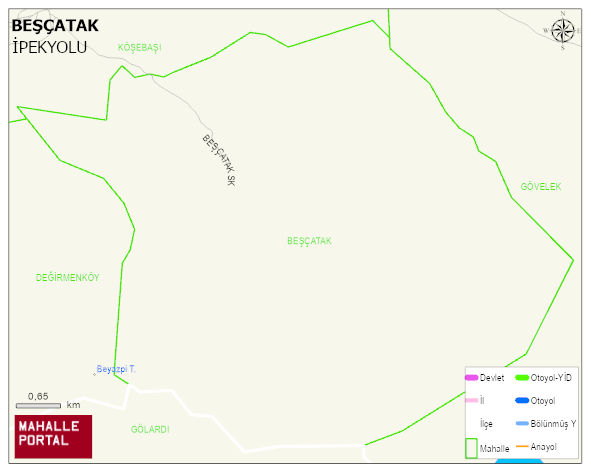 BEŞÇATAK Mahallesi Haritası | Sayısal Bölge Görünümü