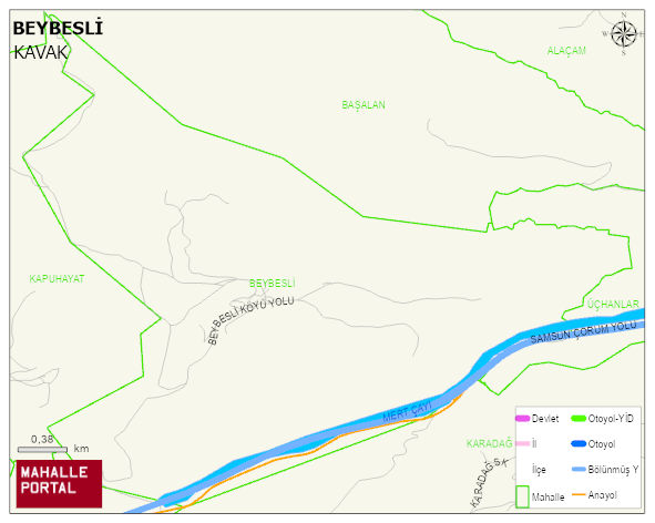 BEYBESLİ Mahallesi Haritası | Detaylı Köy ve Mahalle Görünümü