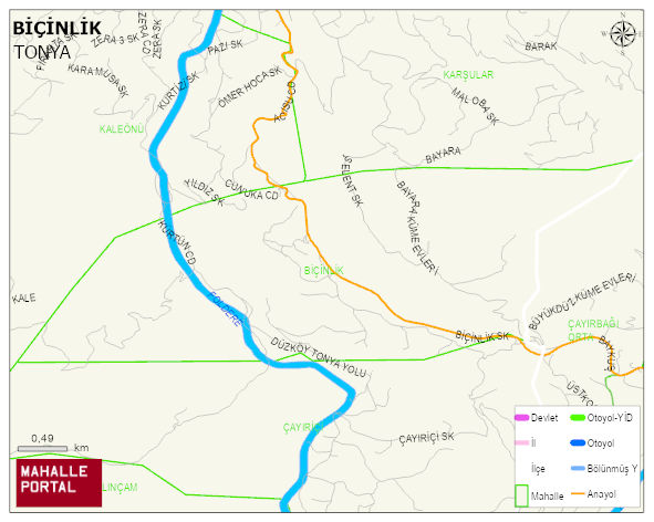 BİÇİNLİK Mahallesi Haritası | Detaylı Köy ve Mahalle Görünümü