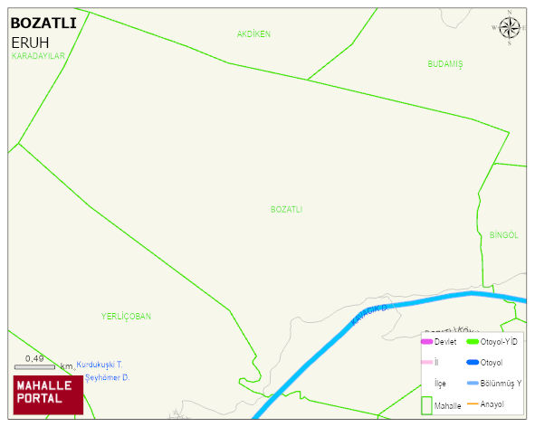 BOZATLI Köyü Haritası | Detaylı Köy ve Mahalle Görünümü