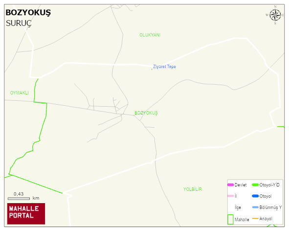 BOZYOKUŞ Mahallesi Haritası | Detaylı Köy ve Mahalle Görünümü
