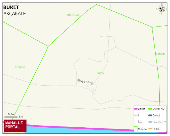 BUKET Mahallesi Haritası | Dağlar, Ovalar ve Akarsu Bilgileri