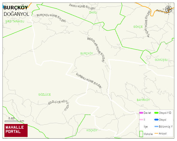 BURÇKÖY Mahallesi Haritası | Mahalle ve Köy Sınırı