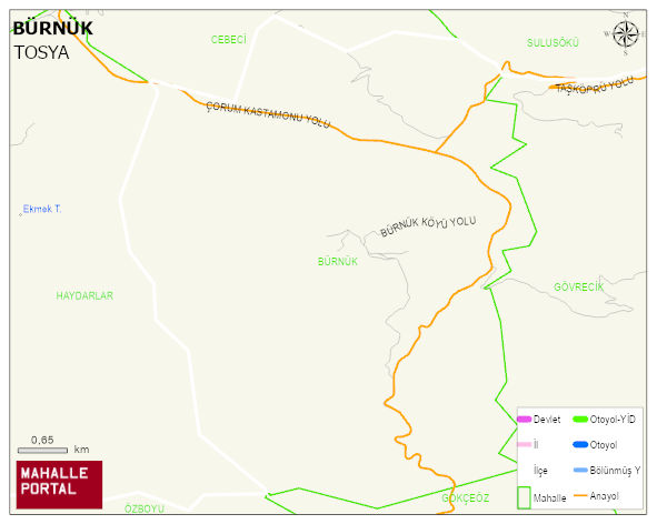 BÜRNÜK Köyü Haritası | Coğrafi Yapı ve Detaylı Haritası