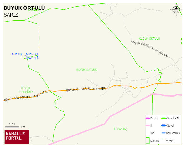BÜYÜK ÖRTÜLÜ Mahallesi Haritası | Güncel Mahalle ve Köy Haritası