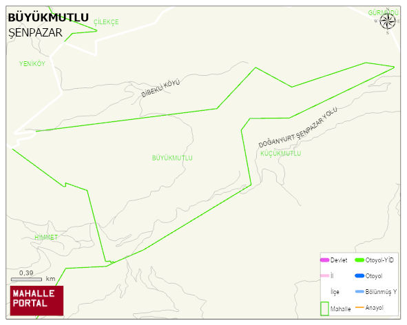 BÜYÜKMUTLU Köyü Haritası | Dağlar, Ovalar ve Akarsu Bilgileri