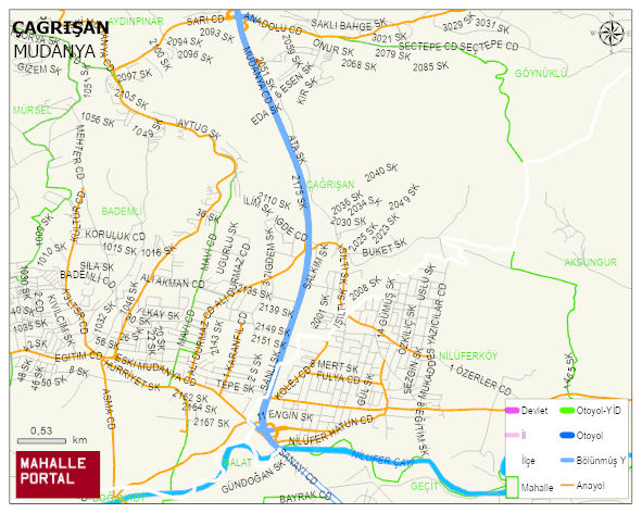 ÇAĞRIŞAN Mahallesi Haritası | İnteraktif Köy ve Mahalle Sınırları