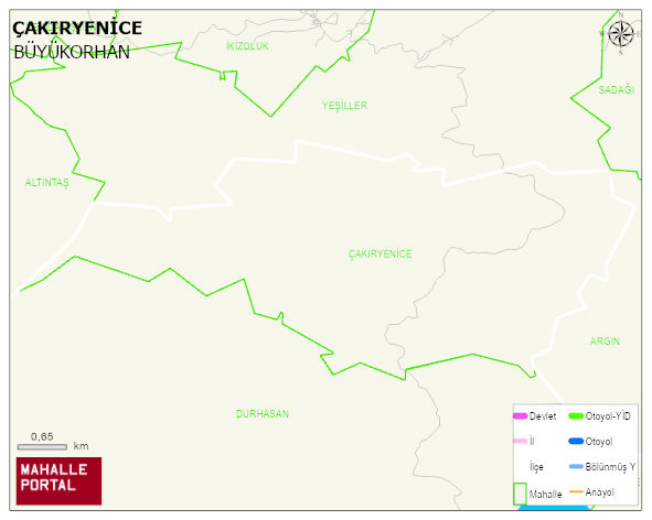 ÇAKIRYENİCE Mahallesi Haritası | Detaylı Köy ve Mahalle Görünümü