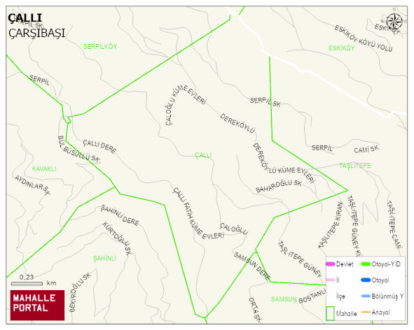 ÇALLI Mahallesi Haritası | Detaylı Köy ve Mahalle Görünümü