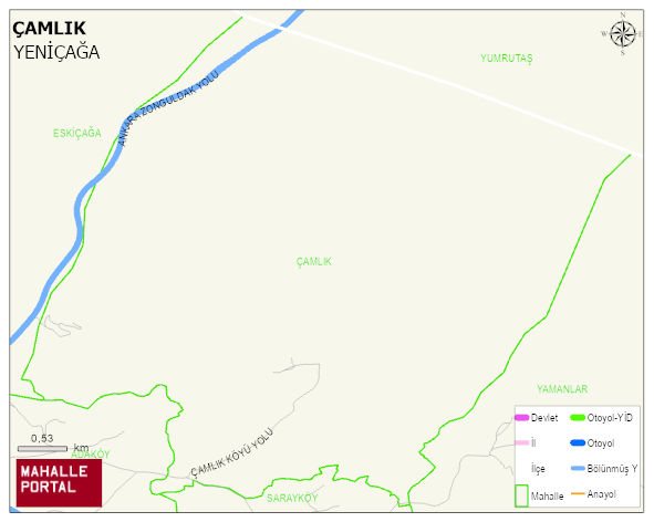 ÇAMLIK Köyü Haritası | Coğrafi Yapı ve Detaylı Haritası