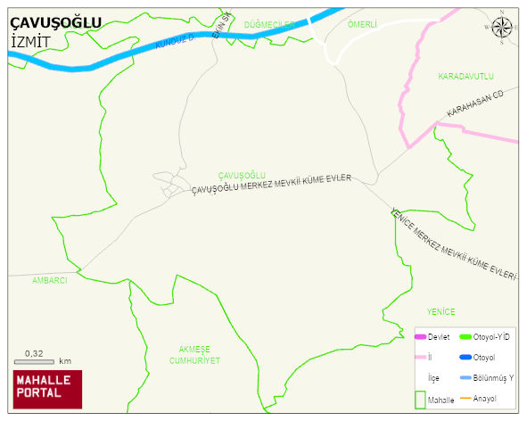 ÇAVUŞOĞLU Mahallesi Haritası | İnteraktif Köy ve Mahalle Sınırları