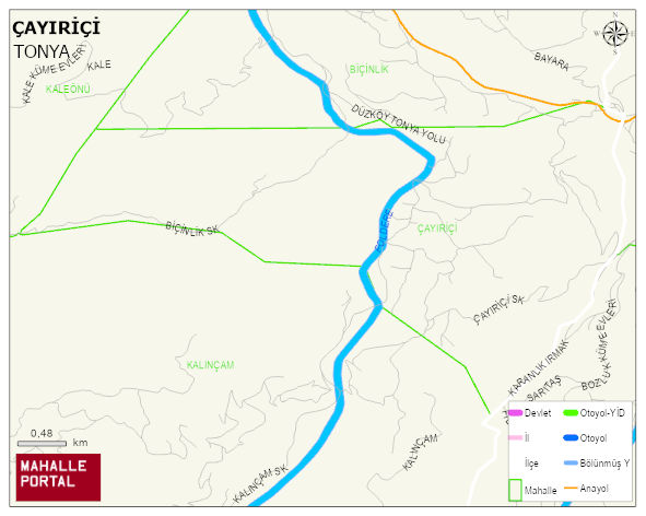 ÇAYIRİÇİ Mahallesi Haritası | İnteraktif Köy ve Mahalle Sınırları