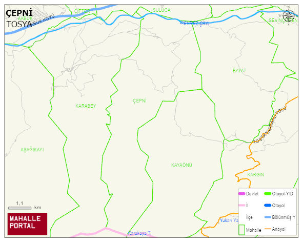 ÇEPNİ Köyü Haritası | Sayısal Bölge Görünümü