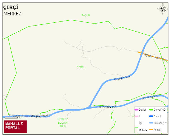 ÇERÇİ Köyü Haritası | Dağlar, Ovalar ve Akarsu Bilgileri