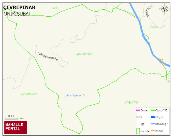 ÇEVREPINAR Mahallesi Haritası | İnteraktif Köy ve Mahalle Sınırları