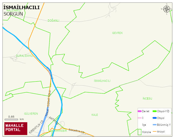 ÇİĞDEMLİ BELDESİ İSMAİLHACILI Mahallesi Haritası | Sayısal Bölge Görünümü