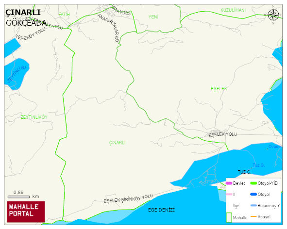 ÇINARLI Mahallesi Haritası | Güncel Mahalle ve Köy Haritası