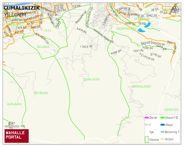 CUMALIKIZIK Mahallesi Haritası | Mahalle Sokak Haritası