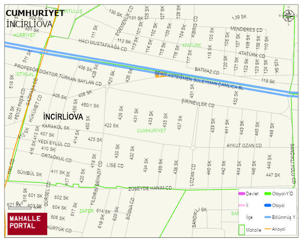 CUMHURİYET Mahallesi Haritası | Yükselti ve Doğa Özellikleri