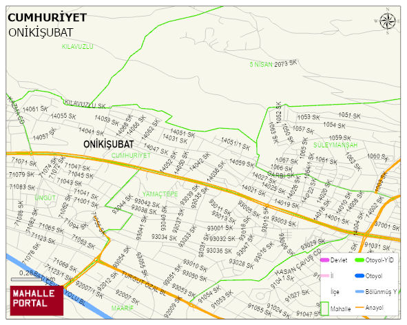 CUMHURİYET Mahallesi Haritası | Coğrafi Yapı ve Detaylı Haritası