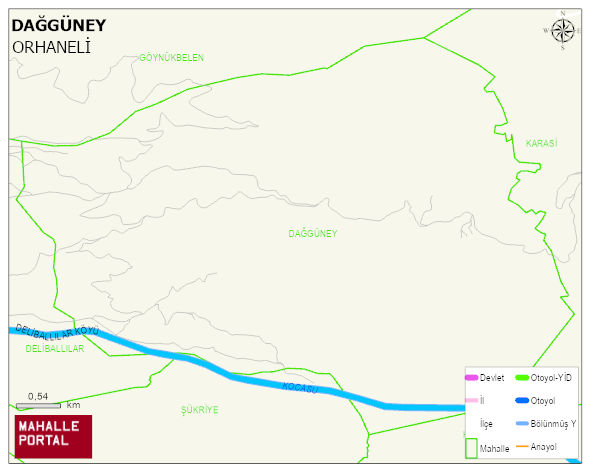 DAĞGÜNEY Mahallesi Haritası | Detaylı Köy ve Mahalle Görünümü