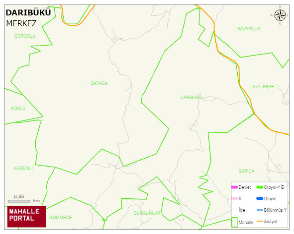 DARIBÜKÜ Köyü Haritası | Mahalle Sokak Haritası