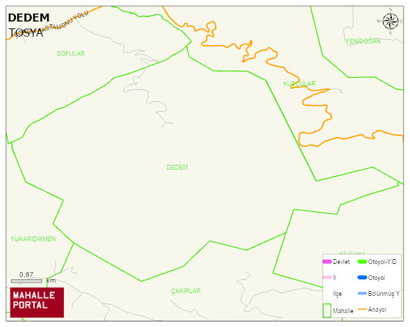 DEDEM Köyü Haritası | Mahalle ve Köy Sınırı