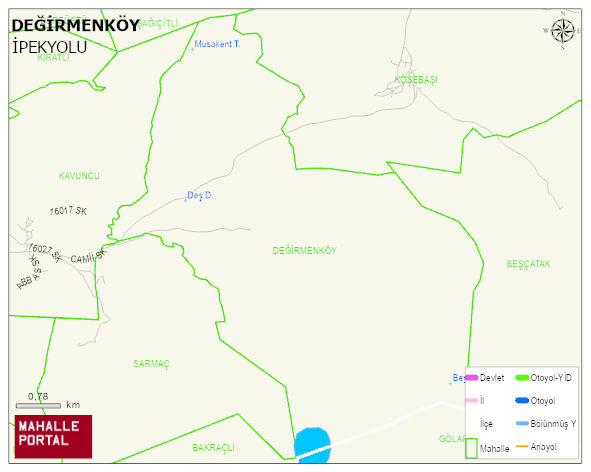 DEĞİRMENKÖY Mahallesi Haritası | Sayısal Bölge Görünümü