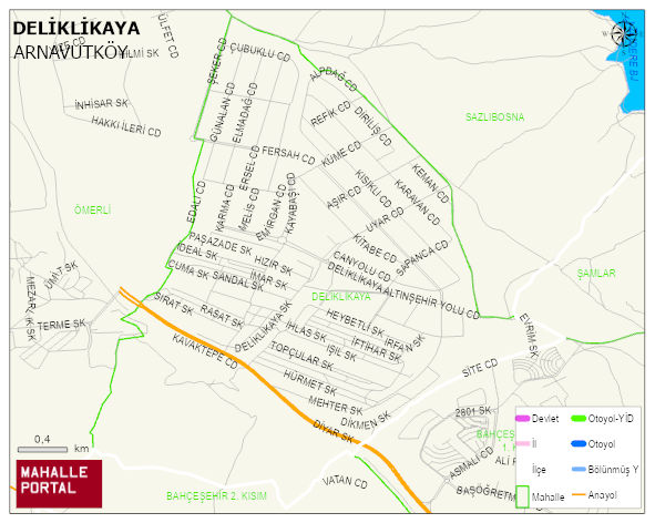 DELİKLİKAYA Mahallesi Haritası | İnteraktif Köy ve Mahalle Sınırları