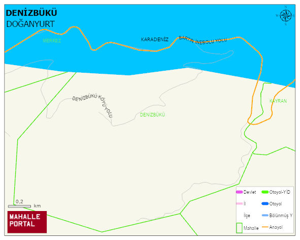 DENİZBÜKÜ Köyü Haritası | Mahalle Sokak Haritası