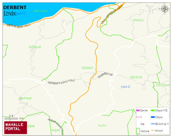 DERBENT Mahallesi Haritası | Detaylı Köy ve Mahalle Görünümü