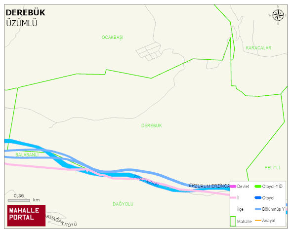 DEREBÜK Köyü Haritası | Coğrafi Yapı ve Detaylı Haritası