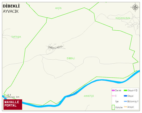 DİBEKLİ Köyü Haritası | İnteraktif Köy ve Mahalle Sınırları